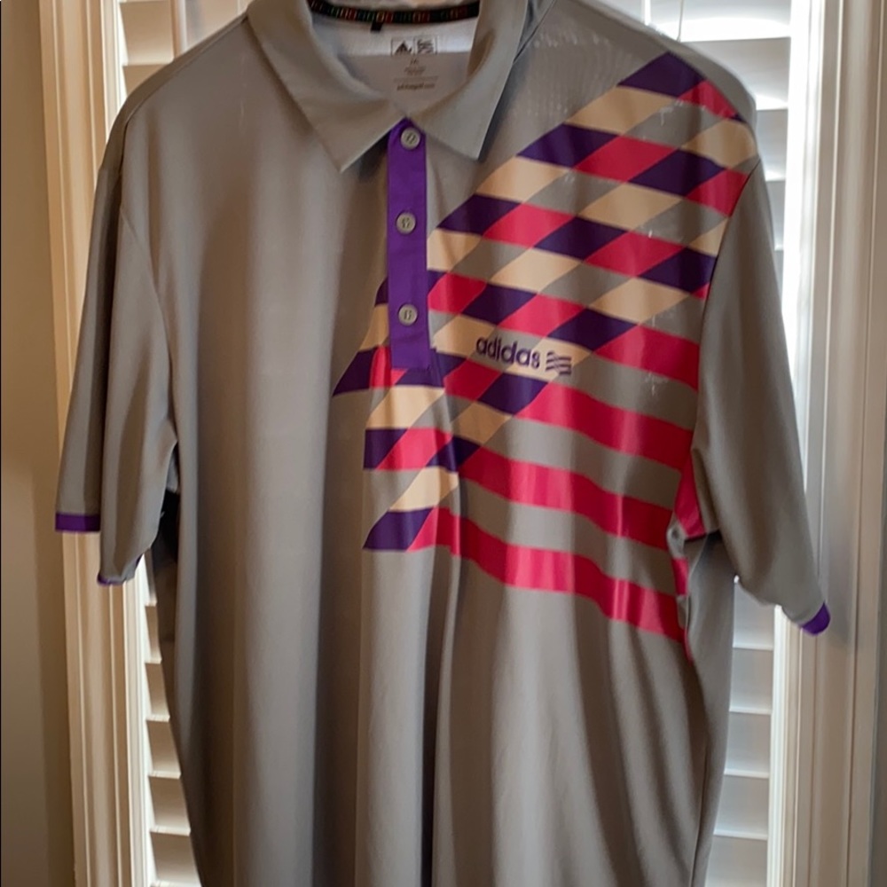 Grey/pink polo